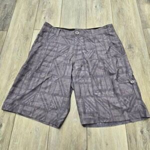 Crazy Shirts gray mens board surf shorts size 30 swim summer vacation versatile